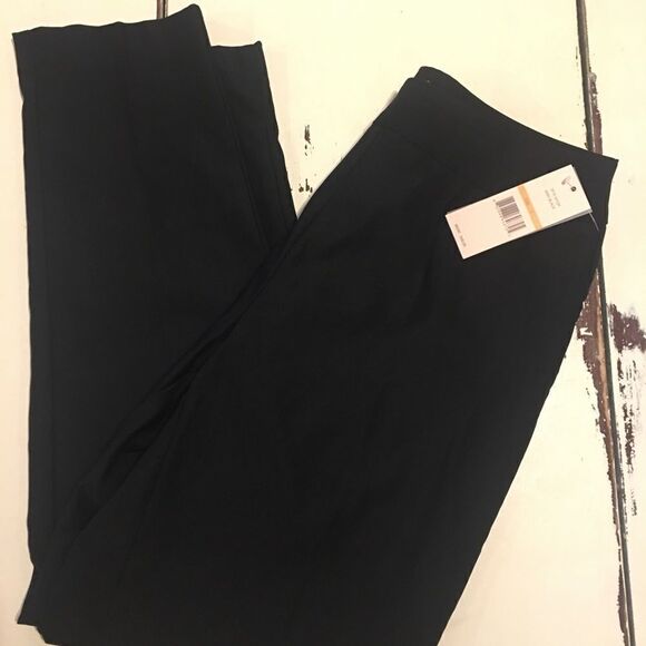 Nanette Lepore size 8 black dress capri pants pull on stretch waist - Picture 1 of 6